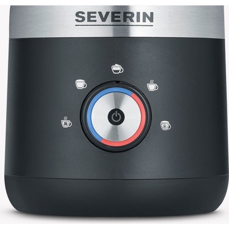 SEVERIN Milk Frother 300ml 550W - Elegant Black & Silver Design for Perfectly Frothy Milk